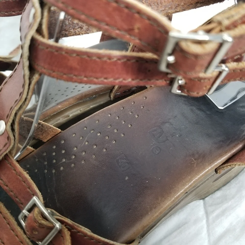 Sanita Aurora Brown‎ Strappy Gladiator Sandals 40